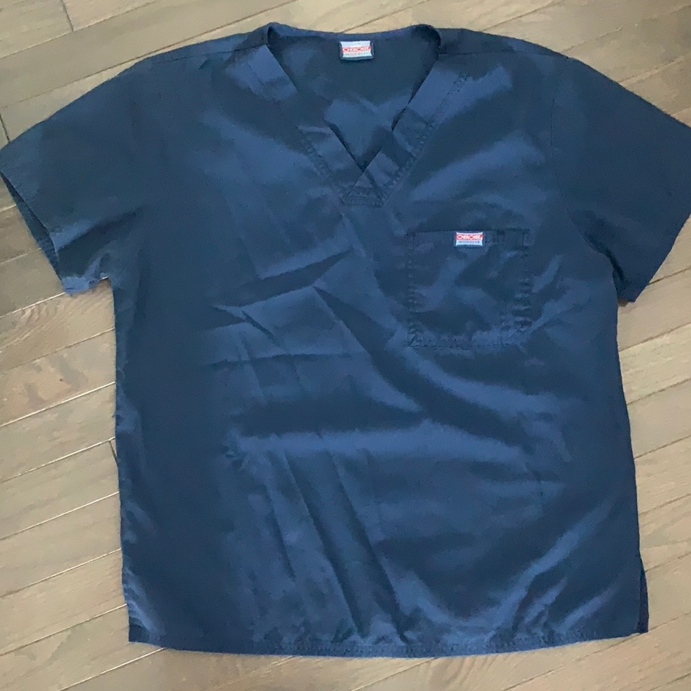Cherokee Navy Blue Men’s Scrub Top Medium